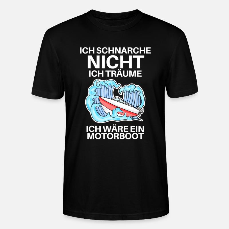 Motorboot Boote Boot - Stanley/Stella Unisex Bio-T-Shirt CRAFTER - Schwarz