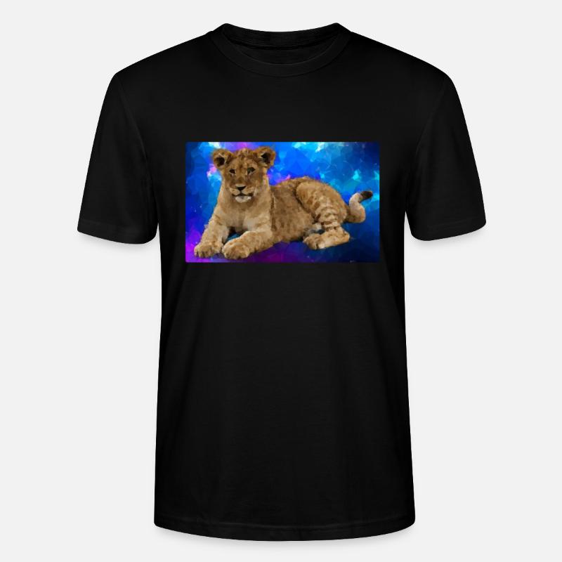 Löwe Polygon - Stanley/Stella Unisex Bio-T-Shirt CRAFTER - Schwarz