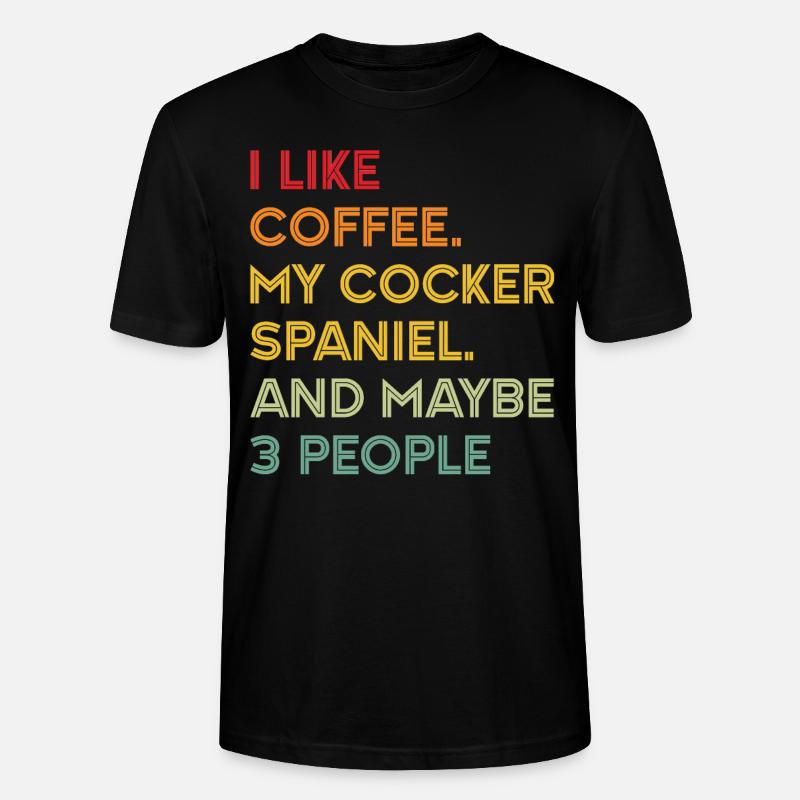 Cocker Spaniel - Stanley/Stella Unisex Bio-T-Shirt CRAFTER - Schwarz