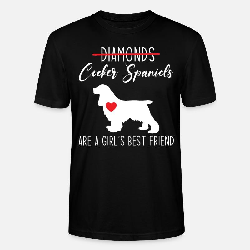 Cocker Spaniel - Stanley/Stella Unisex Bio-T-Shirt CRAFTER - Schwarz