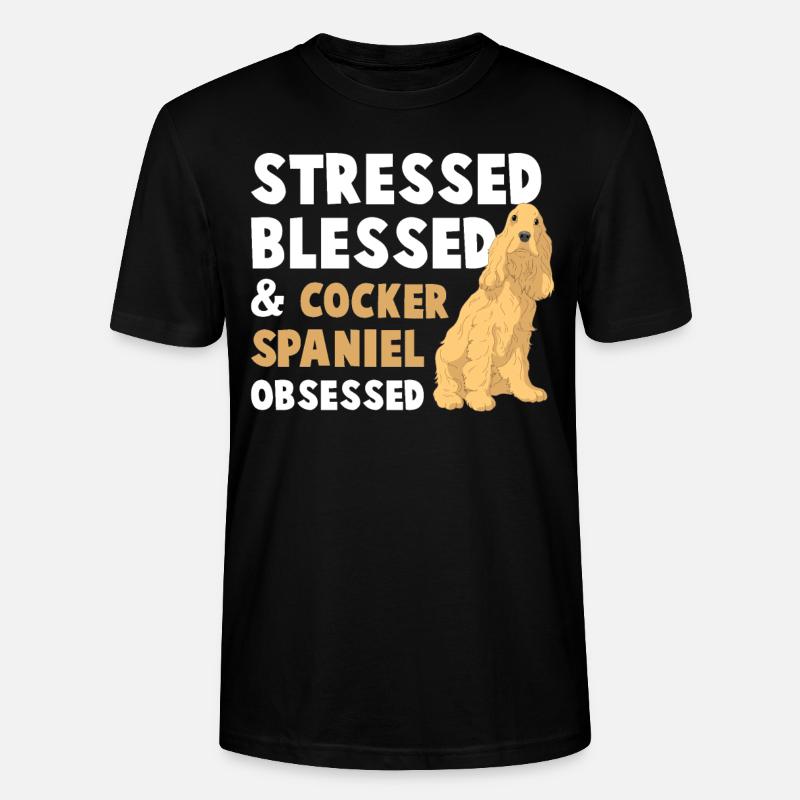 Cocker Spaniel - Stanley/Stella Unisex Bio-T-Shirt CRAFTER - Schwarz
