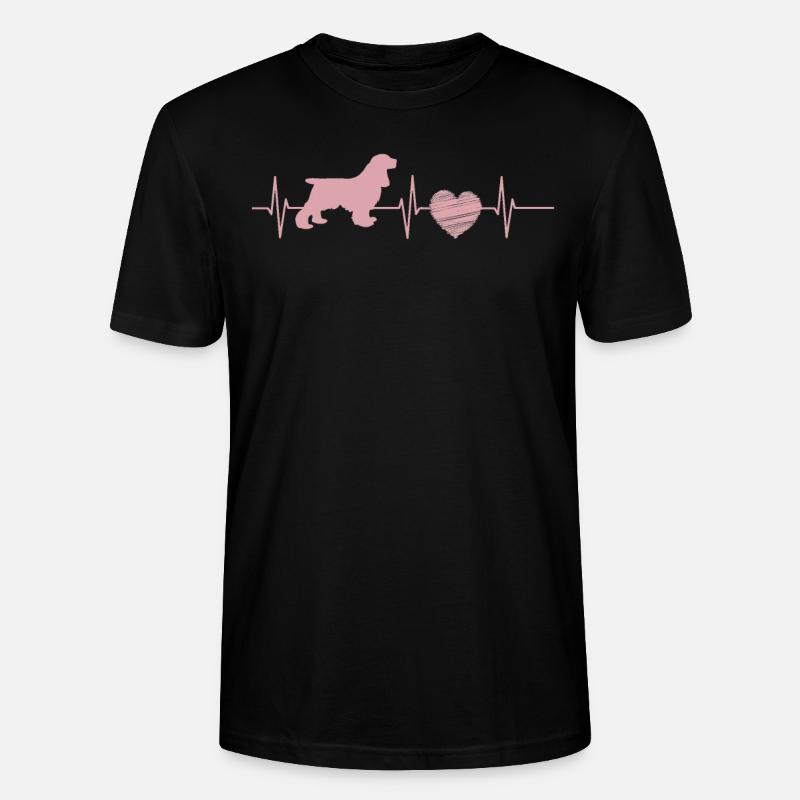 Cocker Spaniel - Stanley/Stella CRAFTER Unisex Organic T-Shirt - black