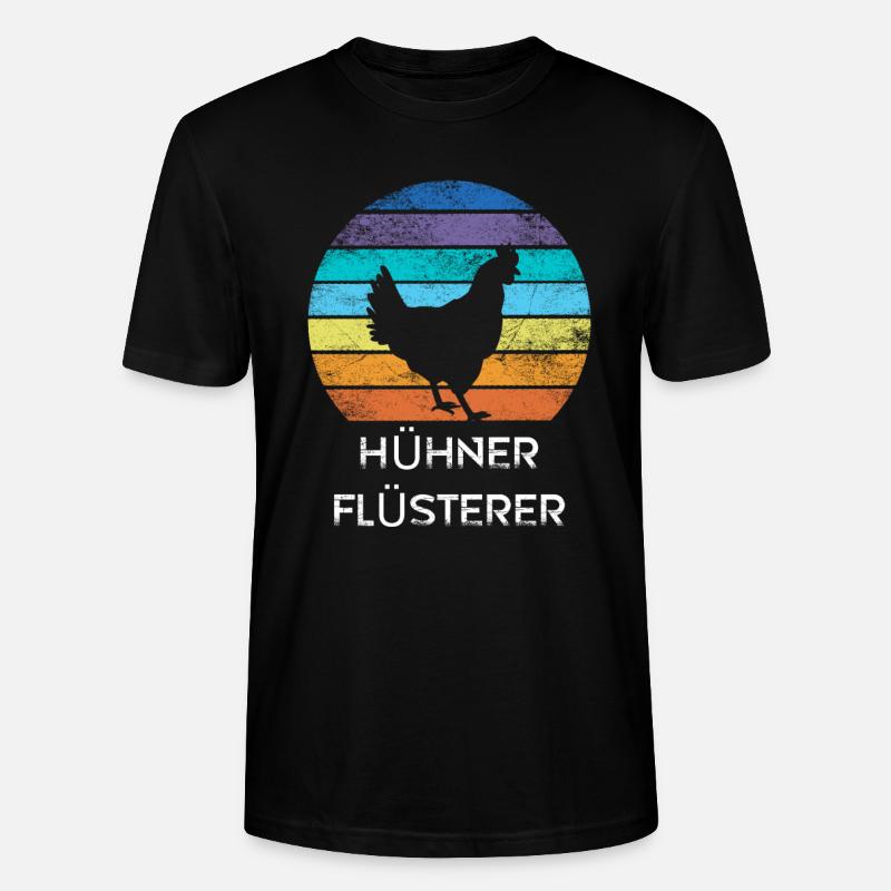 Landwirt Hühnerflüsterer - Stanley/Stella Unisex Bio-T-Shirt CRAFTER - Schwarz