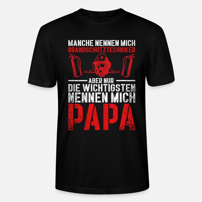 Brandschutztechniker Vater Brandschutz - Stanley/Stella Unisex Bio-T-Shirt CRAFTER - Schwarz