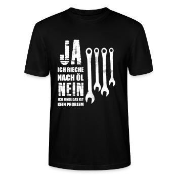Kfz-Mechaniker Schrauber Mechatroniker Schrauben - Stanley/Stella Unisex Bio-T-Shirt CRAFTER - Schwarz - Vorne - Alina (178cm) & Michal (187cm)