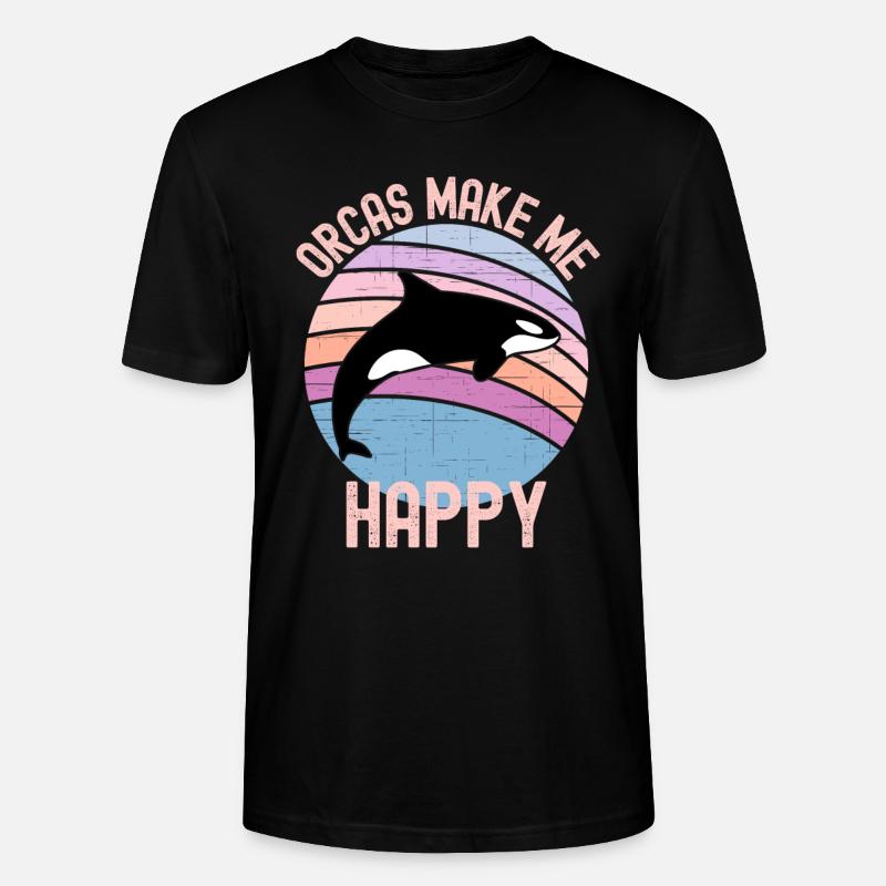 Orques Make Me Happy - T-shirt bio CRAFTER Stanley Stella Unisexe - noir