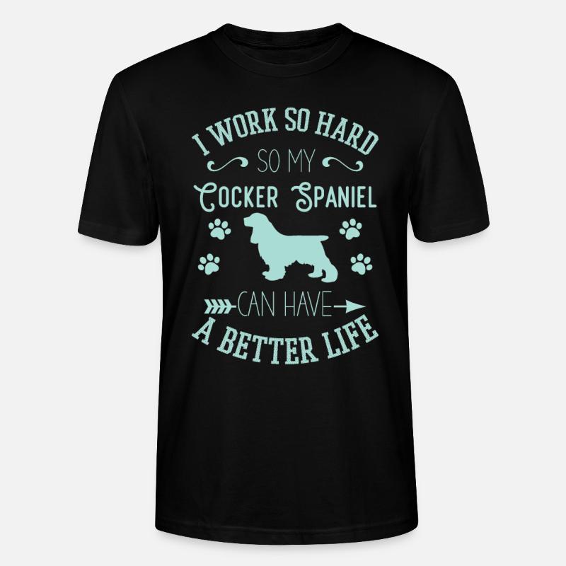 Cocker Spaniel - Stanley/Stella Unisex Bio-T-Shirt CRAFTER - Schwarz