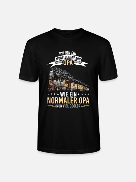 Modelleisenbahn Opa - Stanley/Stella Unisex Bio-T-Shirt CRAFTER - Schwarz