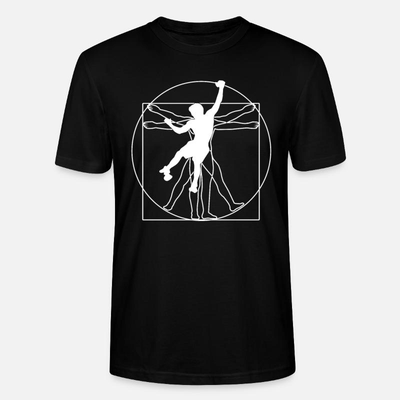 Vitruvianischer Boulderer Bouldern - Stanley/Stella Unisex Bio-T-Shirt CRAFTER - Schwarz