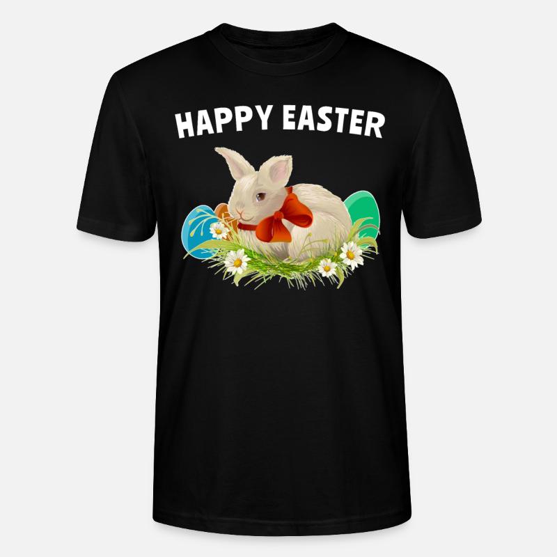 Easter Easter Happy Easter - Stanley/Stella CRAFTER Unisex Organic T-Shirt - black