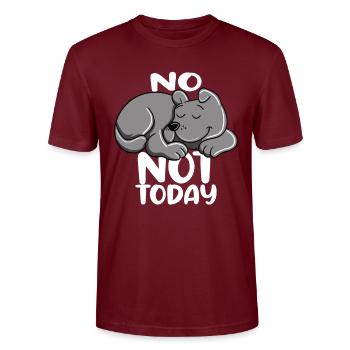 No Not Today Not Tomorrow - T-shirt bio CRAFTER Stanley Stella Unisexe - bordeaux - Devant - Alina (178cm) & Michal (187cm)