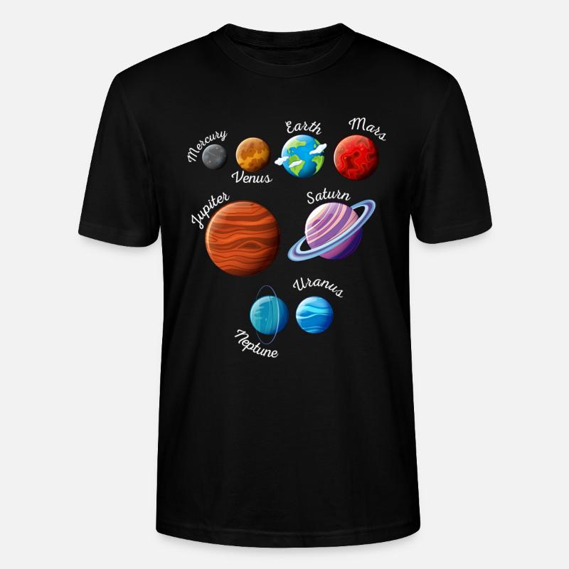 Solar System Planets - Stanley/Stella Unisex Bio-T-Shirt CRAFTER - Schwarz