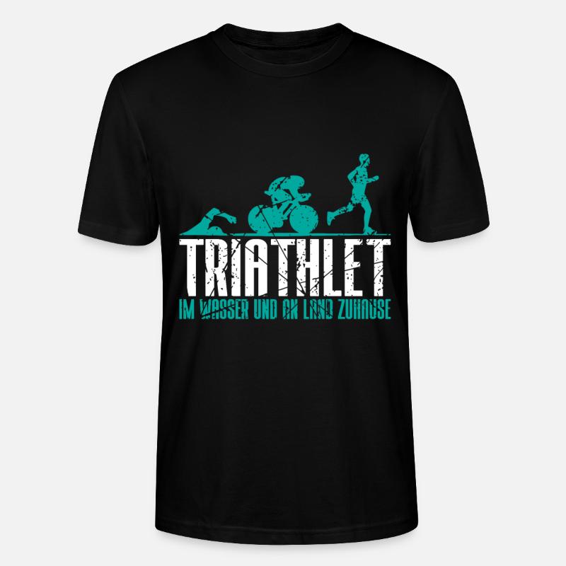Triathlet Geschenk - Stanley/Stella Unisex Bio-T-Shirt CRAFTER - Schwarz
