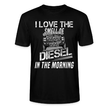 Diesel Pick-Up Transporter Pick Up Distressed - Stanley/Stella Unisex Bio-T-Shirt CRAFTER - Schwarz - Vorne - Alina (178cm) & Michal (187cm)