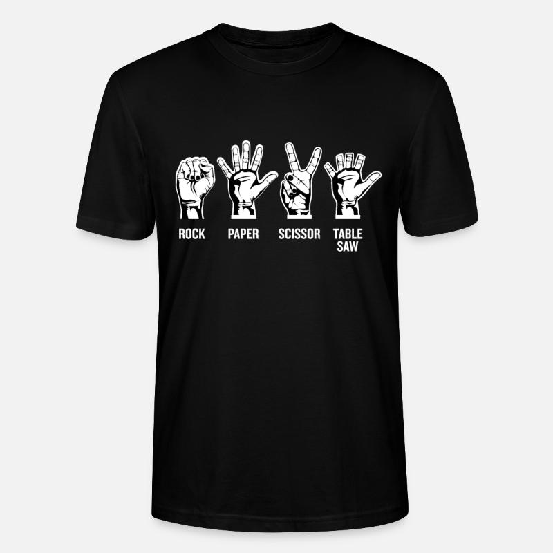 Pierre papier ciseaux Scie - T-shirt bio CRAFTER Stanley Stella Unisexe - noir