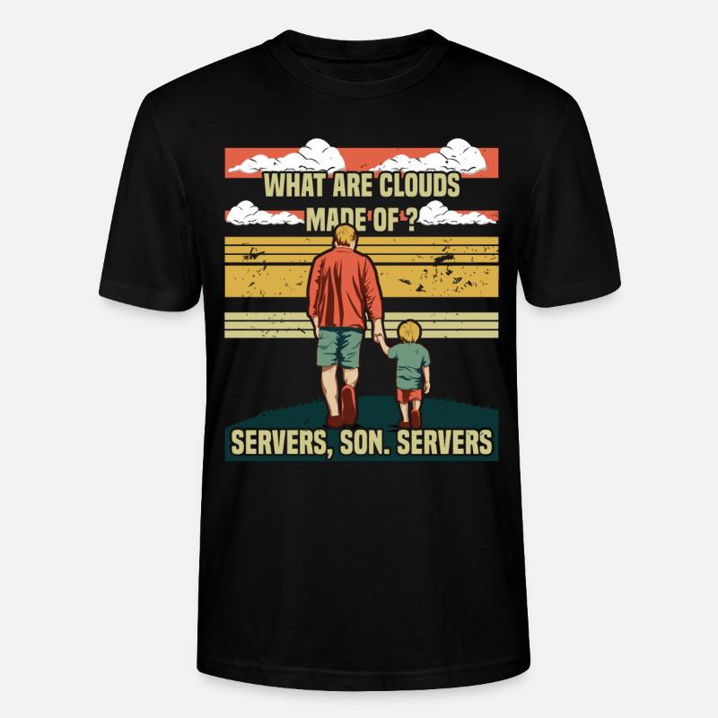 Programmierer Papa - Clouds Server Sohn - Stanley/Stella Unisex Bio-T-Shirt CRAFTER - Schwarz