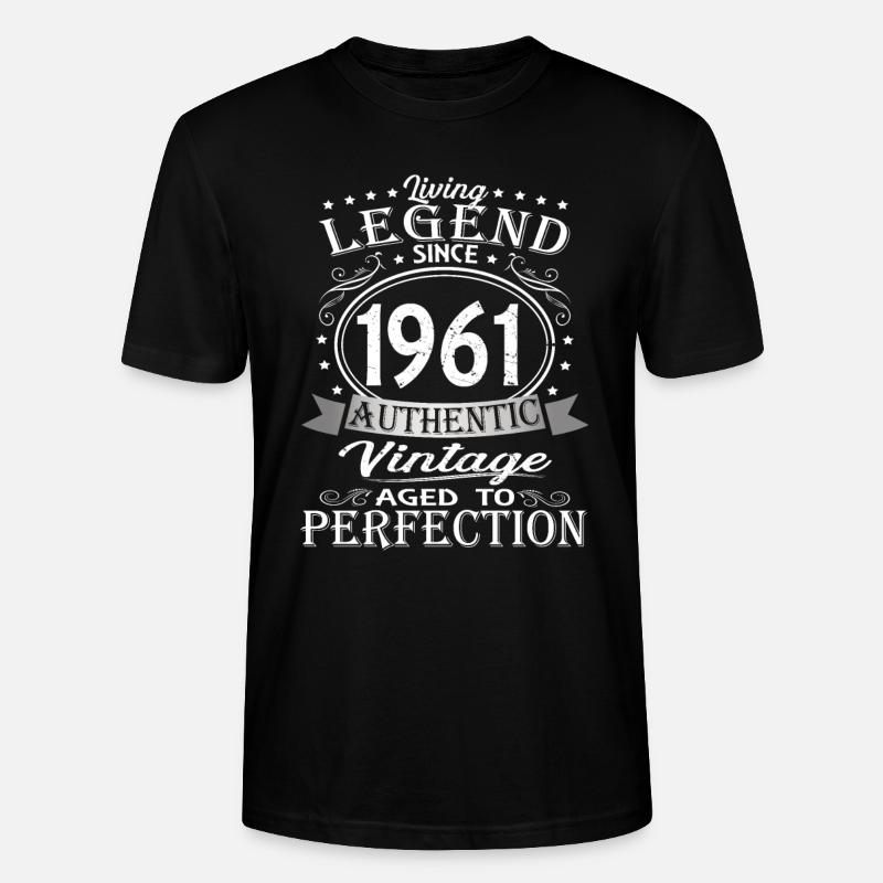Né en 1961 - T-shirt bio CRAFTER Stanley Stella Unisexe - noir