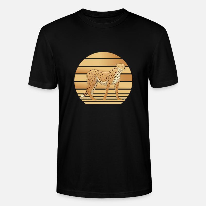 Guépard Léopard - T-shirt bio CRAFTER Stanley Stella Unisexe - noir