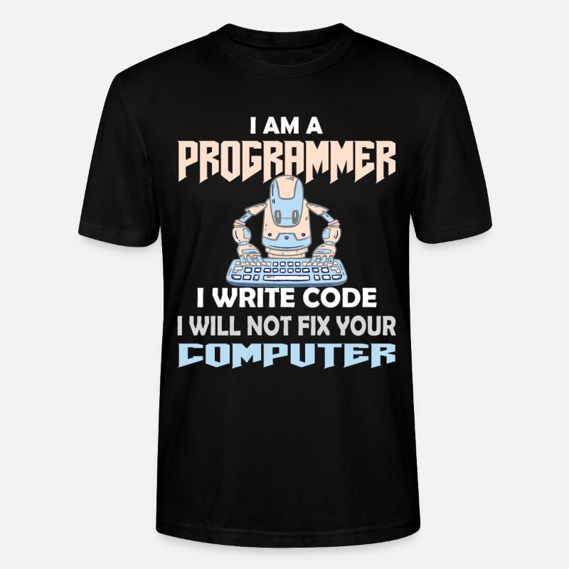 PROGRAMMER CODER HACKER - Stanley/Stella CRAFTER Unisex Organic T-Shirt - black