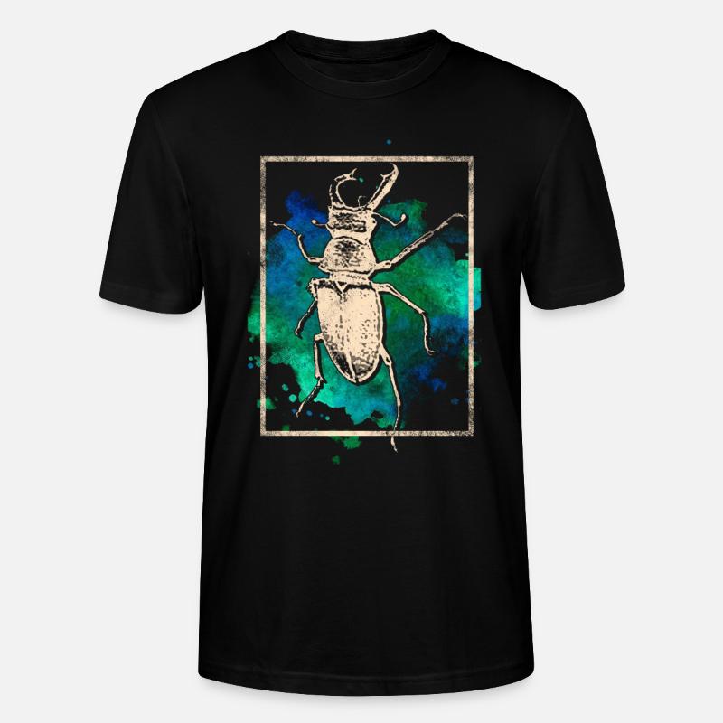 Hirschkäfer - Stanley/Stella Unisex Bio-T-Shirt CRAFTER - Schwarz