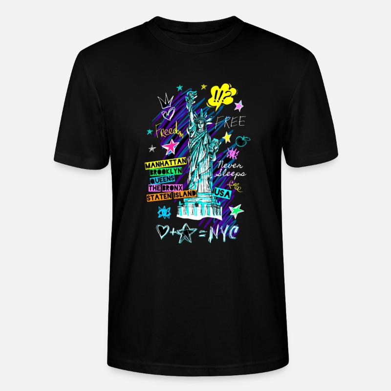 Statue de la liberté - T-shirt bio CRAFTER Stanley Stella Unisexe - noir