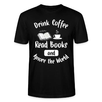 Buch - Stanley/Stella Unisex Bio-T-Shirt CRAFTER - Schwarz - Vorne - Alina (178cm) & Michal (187cm)