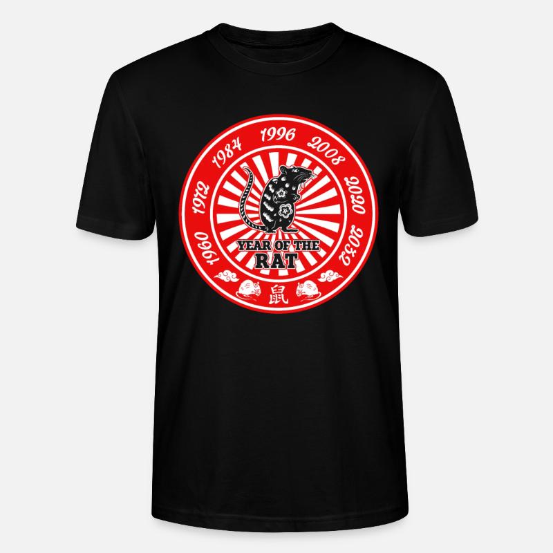 Année du rat - T-shirt bio CRAFTER Stanley Stella Unisexe - noir