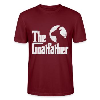 The Goat - Stanley/Stella CRAFTER Unisex Organic T-Shirt - burgundy - Front - Alina (178cm) & Michal (187cm)