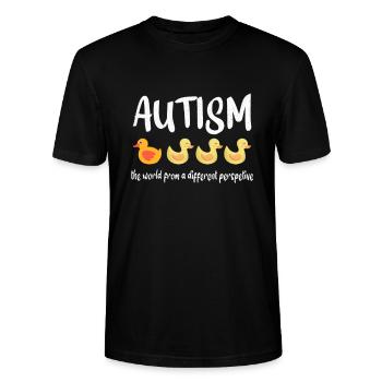 Autism awareness: different perspective - Stanley/Stella Unisex Bio-T-Shirt CRAFTER - Schwarz - Vorne - Alina (178cm) & Michal (187cm)