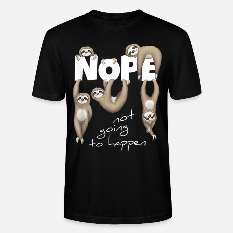 Faultier Faultiere Nope - Stanley/Stella Unisex Bio-T-Shirt CRAFTER - Schwarz