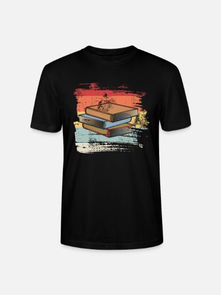 Retro Book - Stanley/Stella CRAFTER Unisex Organic T-Shirt - black