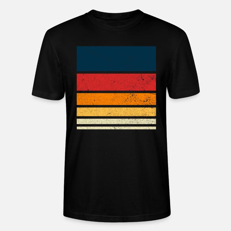 Personnalisation rétro arrière-plan - T-shirt bio CRAFTER Stanley Stella Unisexe - noir