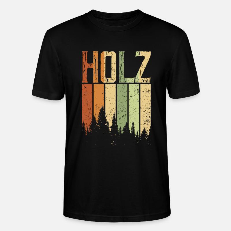 Holz - Stanley/Stella Unisex Bio-T-Shirt CRAFTER - Schwarz