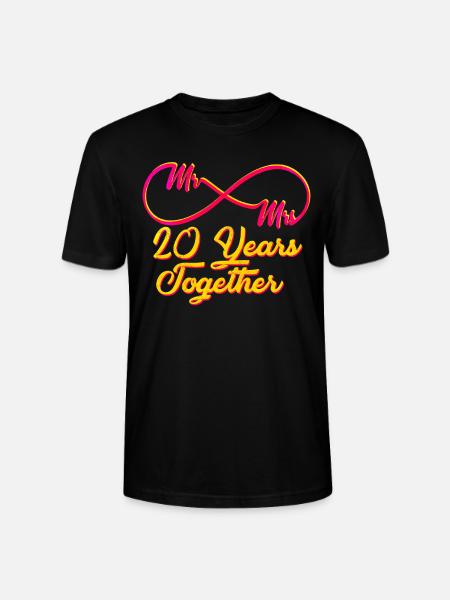 20-jähriges Hochzeitsjubiläum - Stanley/Stella Unisex Bio-T-Shirt CRAFTER - Schwarz