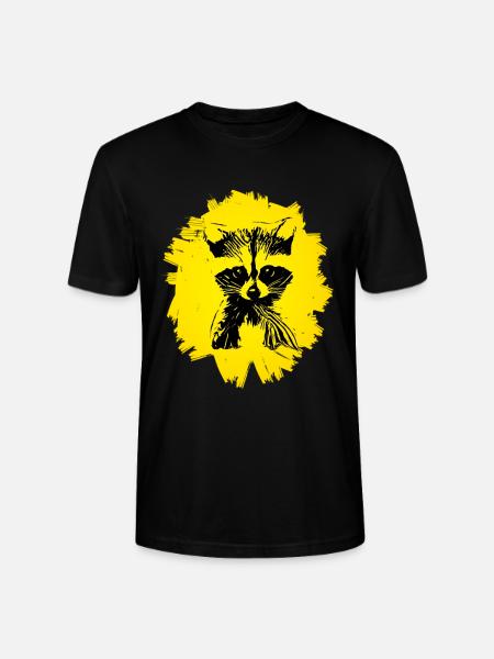 raccoon - Stanley/Stella CRAFTER Unisex Organic T-Shirt - black
