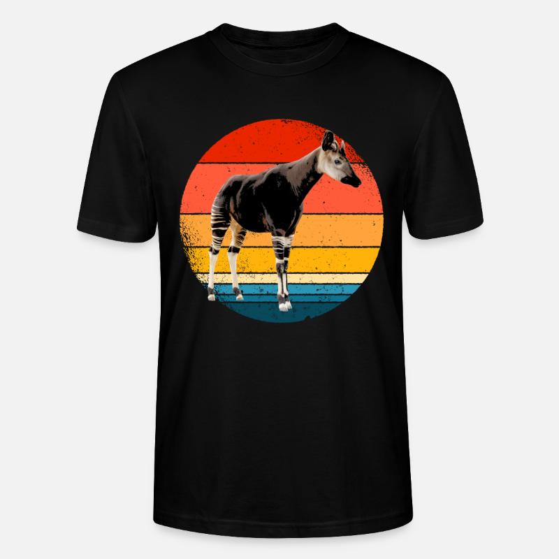 Okapi Geschenk - Stanley/Stella Unisex Bio-T-Shirt CRAFTER - Schwarz