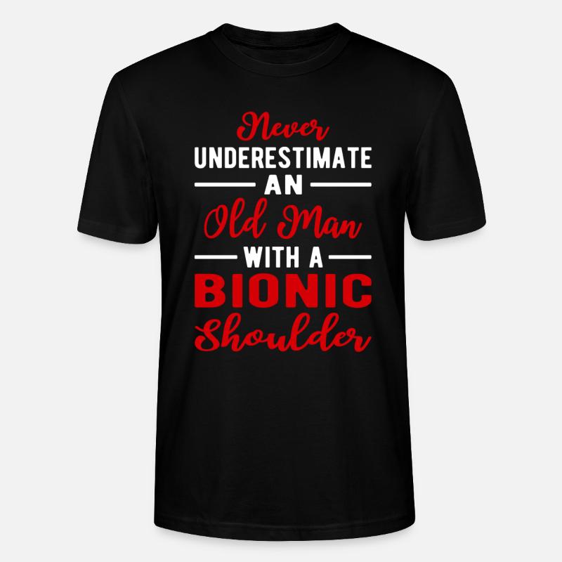 SHOULDER REPLACEMENT Bionic Shoulder - Stanley/Stella CRAFTER Unisex Organic T-Shirt - black