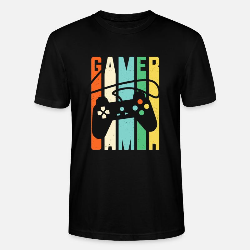 Gamer Console Controller Retro Gaming - Stanley/Stella Unisex Bio-T-Shirt CRAFTER - Schwarz