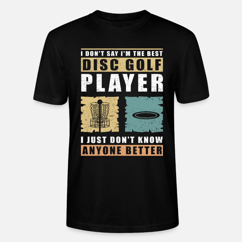 Discgolf Disc Golf Discgolfspieler Geschenk - Stanley/Stella Unisex Bio-T-Shirt CRAFTER - Schwarz