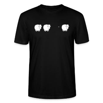 Das Schwarze Schaf - Bauern Sarkasmus Design - Stanley/Stella Unisex Bio-T-Shirt CRAFTER - Schwarz - Vorne - Alina (178cm) & Michal (187cm)