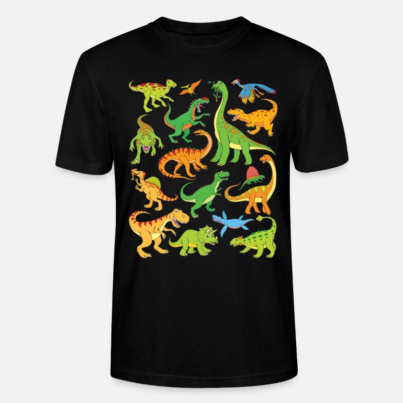 Dinosaurier - Stanley/Stella Unisex Bio-T-Shirt CRAFTER - Schwarz