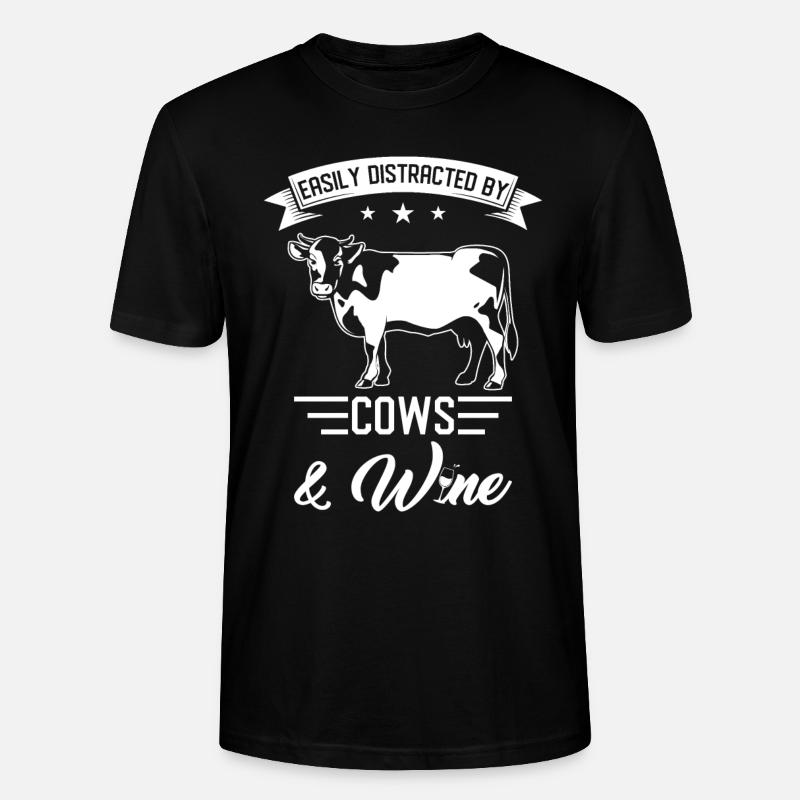 Kuh Kühe Spruch - Stanley/Stella Unisex Bio-T-Shirt CRAFTER - Schwarz