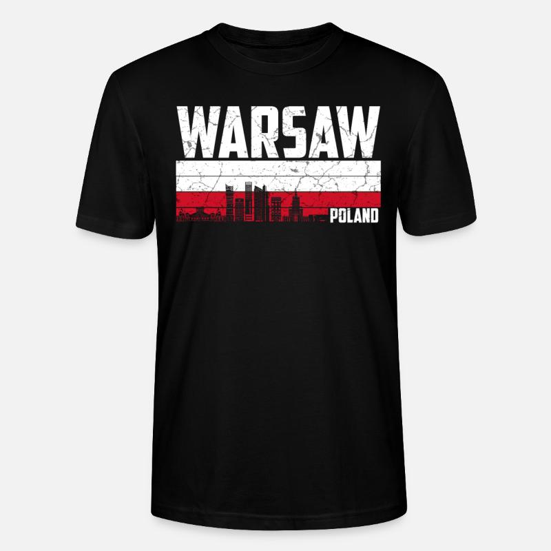 Varsovie Pologne - T-shirt bio CRAFTER Stanley Stella Unisexe - noir