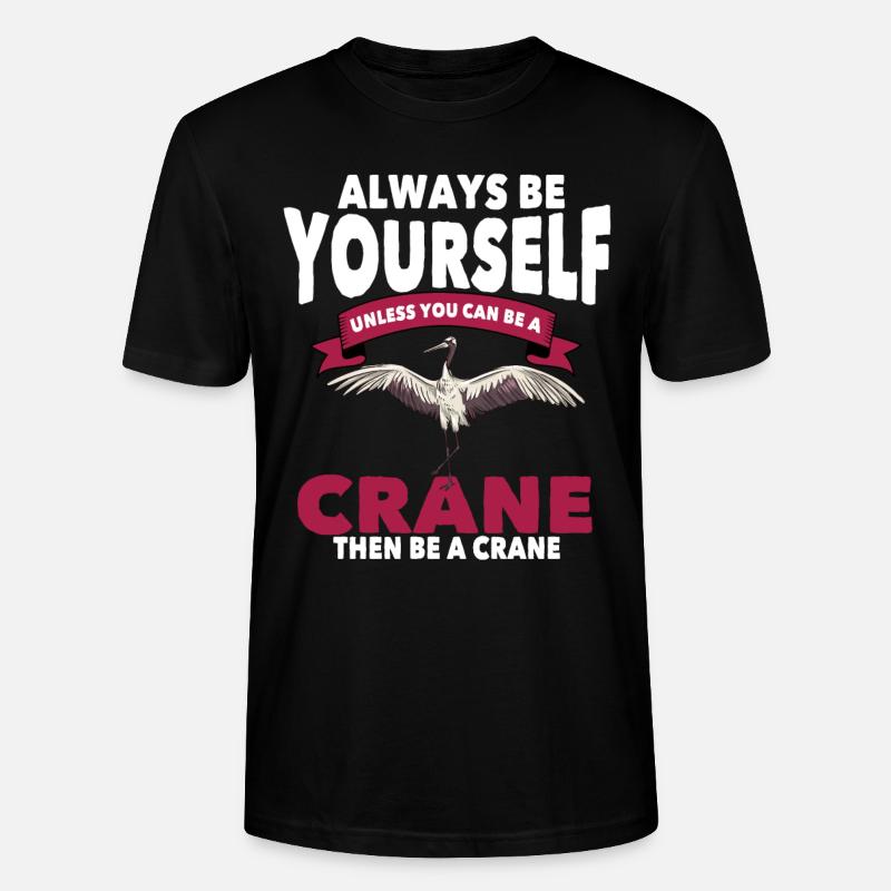 Kranich - Stanley/Stella Unisex Bio-T-Shirt CRAFTER - Schwarz