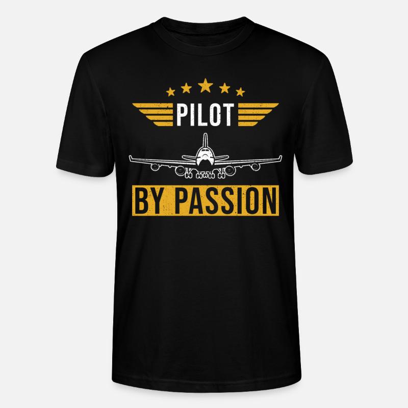 Pilot Spruch Geschenk Piloten - Stanley/Stella Unisex Bio-T-Shirt CRAFTER - Schwarz