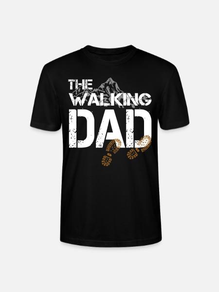 De wandelende dad mountains wandelen - Stanley/Stella Uniseks bio-T-shirt CRAFTER - zwart