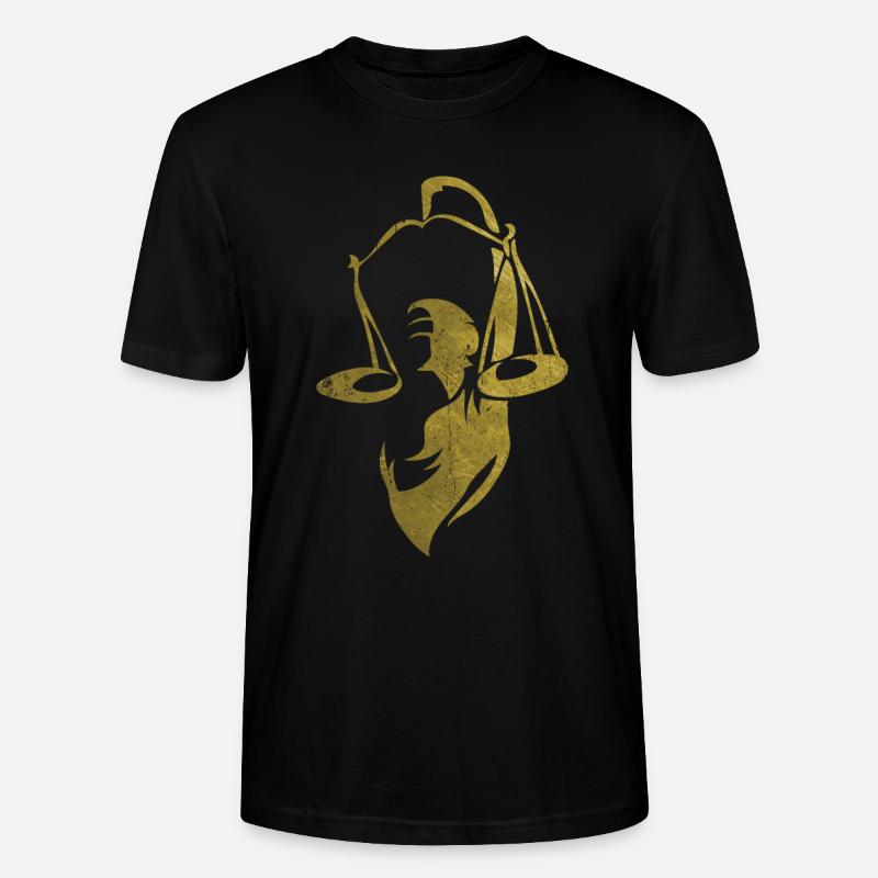 Justitia déesse de la justice - T-shirt bio CRAFTER Stanley Stella Unisexe - noir