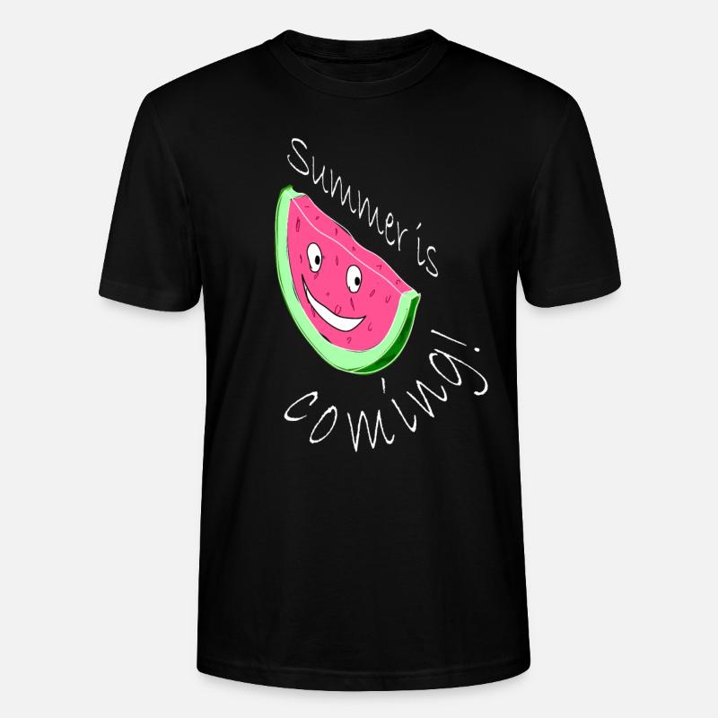 Melone Melonen Wassermelone - Stanley/Stella Unisex Bio-T-Shirt CRAFTER - Schwarz