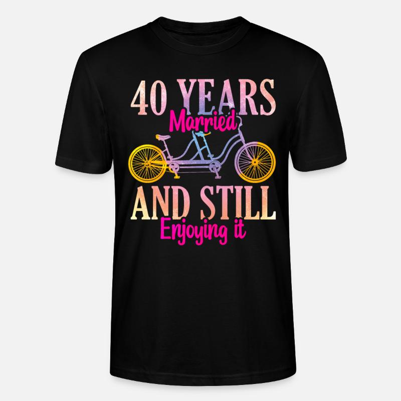 40e anniversaire de mariage - T-shirt bio CRAFTER Stanley Stella Unisexe - noir