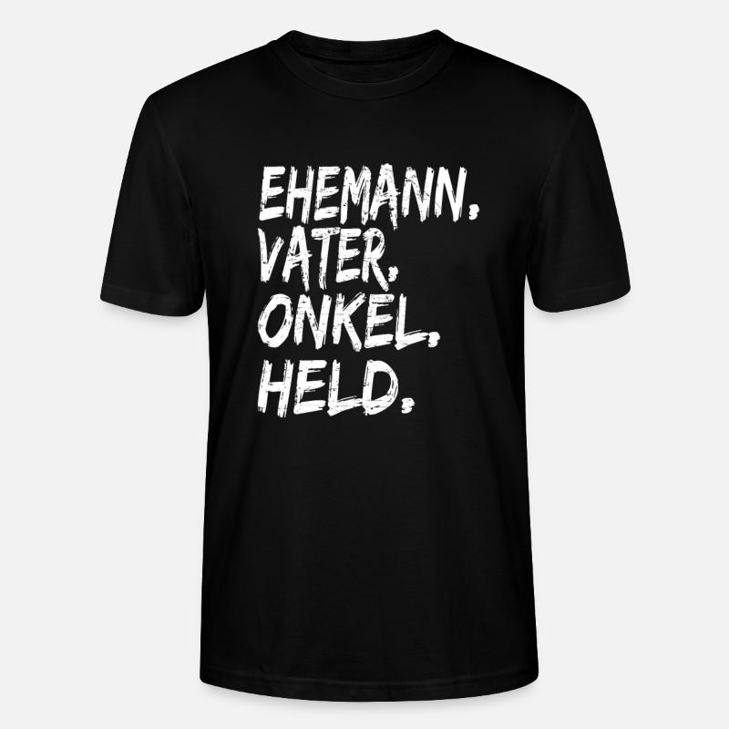 Ehemann Vater Onkel Held - Stanley/Stella Unisex Bio-T-Shirt CRAFTER - Schwarz